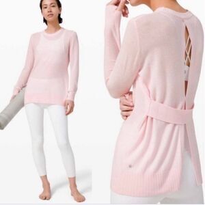 Lululemon Sincerely Yours Cashlu Sweater Pink Glow